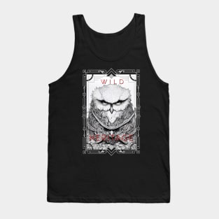 Owl Bird Wild Nature Illustration Line Epic Illustration Line Art Tank Top